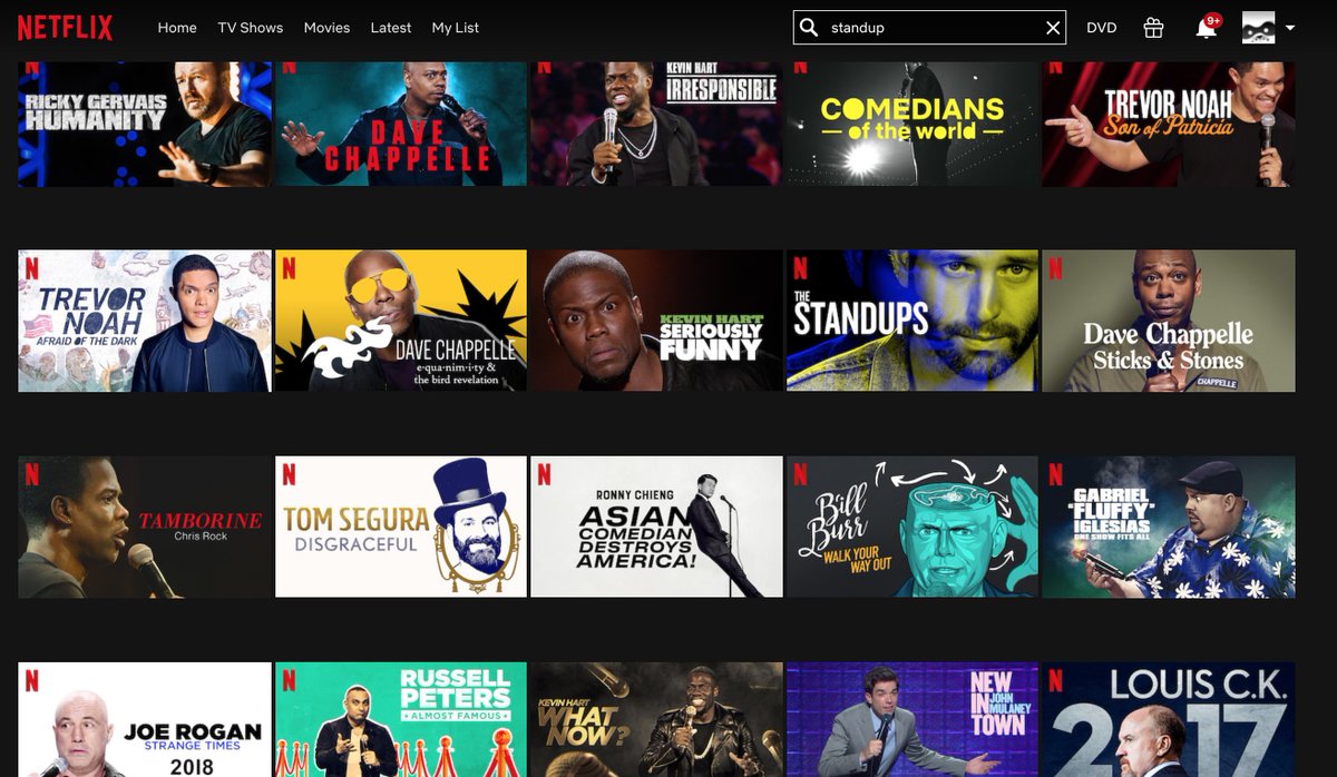 Did a <a href="/netflix/">Netflix</a> search for standup. The first 22 recommendations, and the huge majority of all of comedians were men. Come on Netflix, female representation matters. Thank goodness for <a href="/aliwong/">Ali Wong</a>, at least I trust her to talk about vaginas.