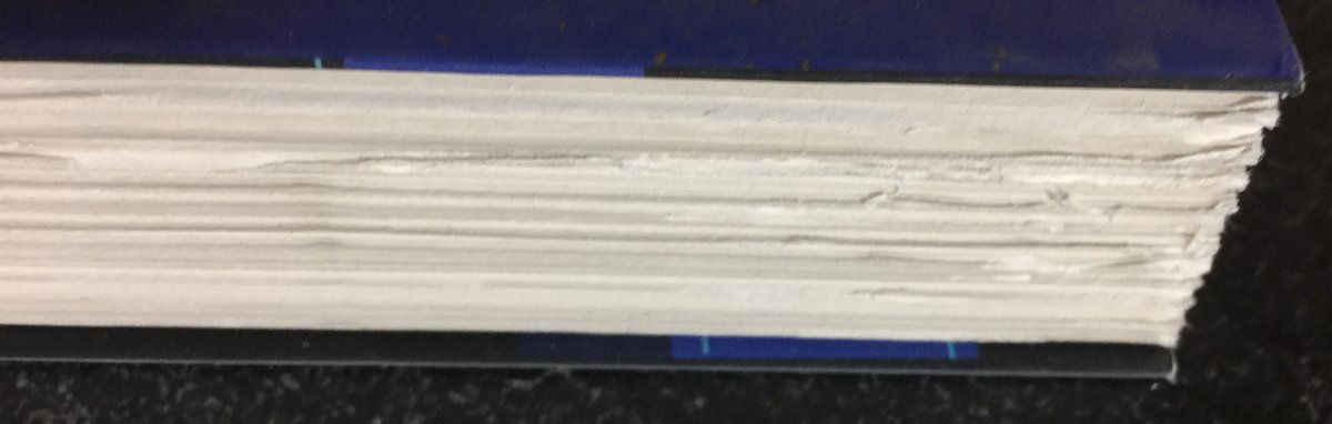 JohnJosephAdams's tweet photo. Because it just came up:
Some books are printed with "Deckled Edges" or with a "Rough Front." Why? TL;DR: Used to be a limitation of printing presses, and then became a sign of prestige.
https://t.co/OZIGEgVytO
#PublishingTerms https://t.co/WJwkHqzNTE