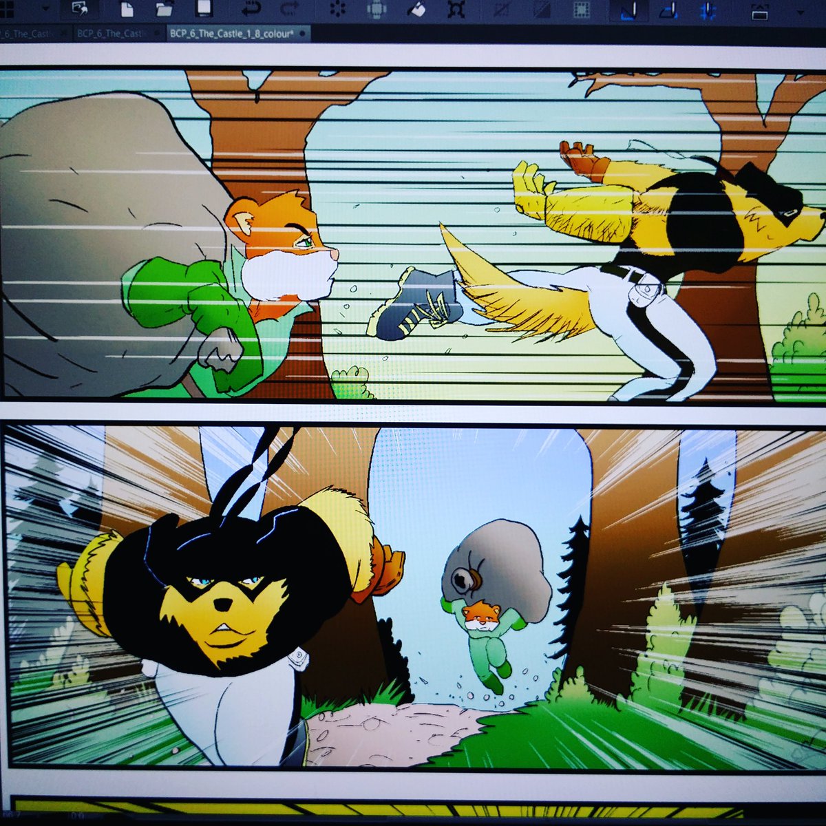 Cheeks and Brigand are really pouring on the speed in the next chapter of #ABrigandsTale showcasing in Bolt Comics Presents 6.