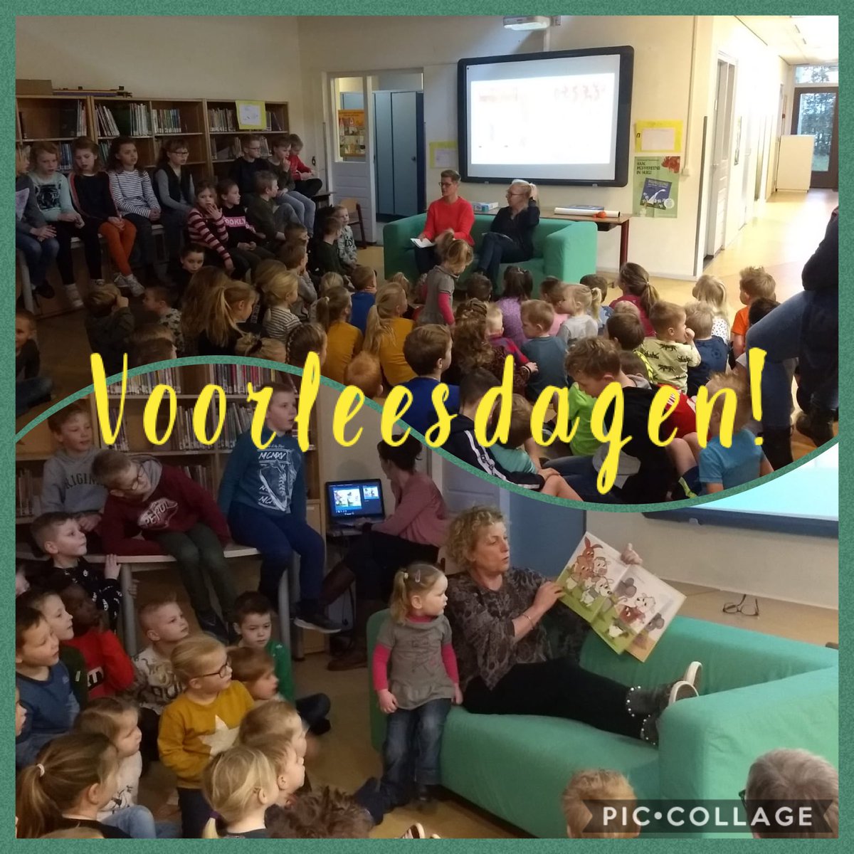 Deze week staat in het teken van de nat. voorleesdagen. Iedere dag leest een juf of meester voor aan de gehele school. Donderdag as lekker in pyjama met een ontbijtje vd OR erbij! #boekpromotie #lezenisleuk #expertis