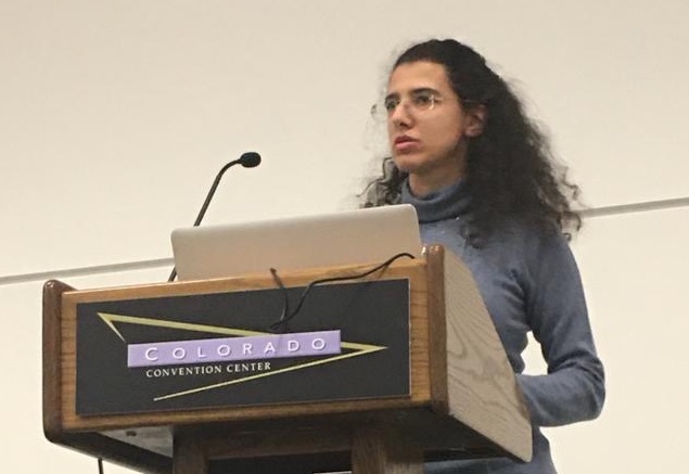 MariaMannone's tweet photo. Talking about the #KleinConcert and other works at the #JointMathematicsMeetings #JMM in #Denver! https://t.co/rcjIOQAiDU