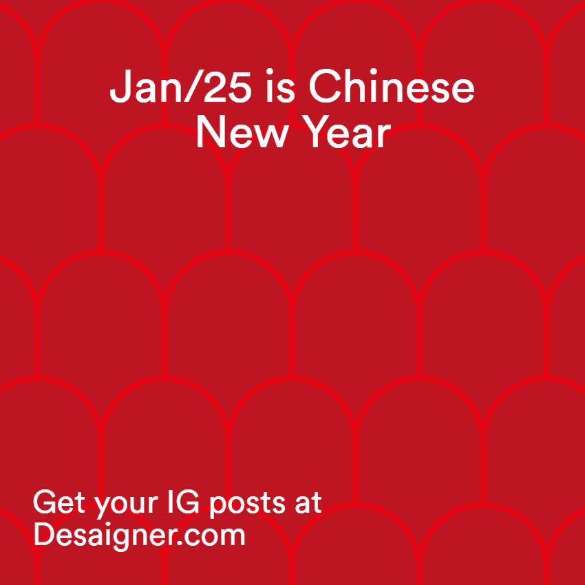 Desaigner (@usedesaigner) on Twitter photo Are you looking for an image to post and celebrate Chinese New Year next Saturday Jan/25?
Desaigner automatically delivers images personalized to your brand, no graphic design needed!
#ChineseNewYear #socialmediamarketing #GraphicDesign #CommunityManager Are you looking for an image to post and celebrate Chinese New Year next Saturday Jan/25?
Desaigner automatically delivers images personalized to your brand, no graphic design needed!
#ChineseNewYear #socialmediamarketing #GraphicDesign #CommunityManager