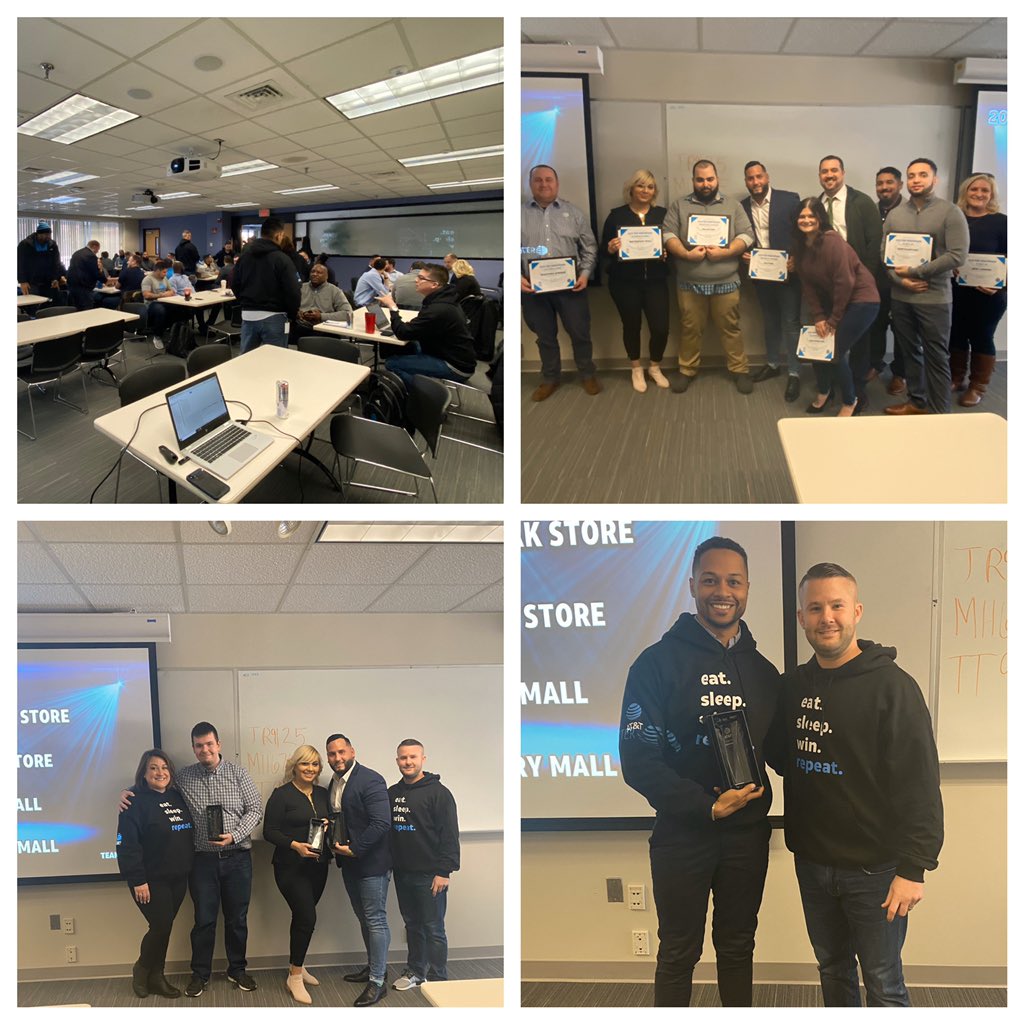 JPotter24's tweet photo. What a meeting with the entire team! We did some recognition with the 2019 top performers and handed out some hardware to our overall winners including to the #2 ARSM in the country @RubenS0to. We also planned how we will eat. sleep. win. repeat. #1 in the country for 2020!! https://t.co/9nPYcU4czi