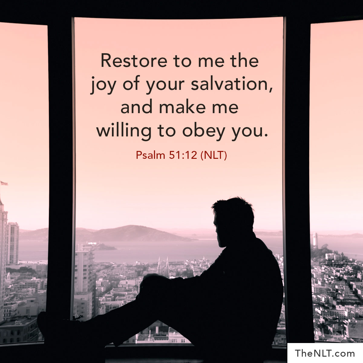 NLTverse's tweet photo. "Restore to me the joy of your salvation, and make me willing to obey you." Psalm 51:12, NLT
#ReadTheNLT #Psalm #Prayer #RestoreMe #YourJoy #YourSalvation #YourWill #LetMeObey https://t.co/PD6hycgH4N