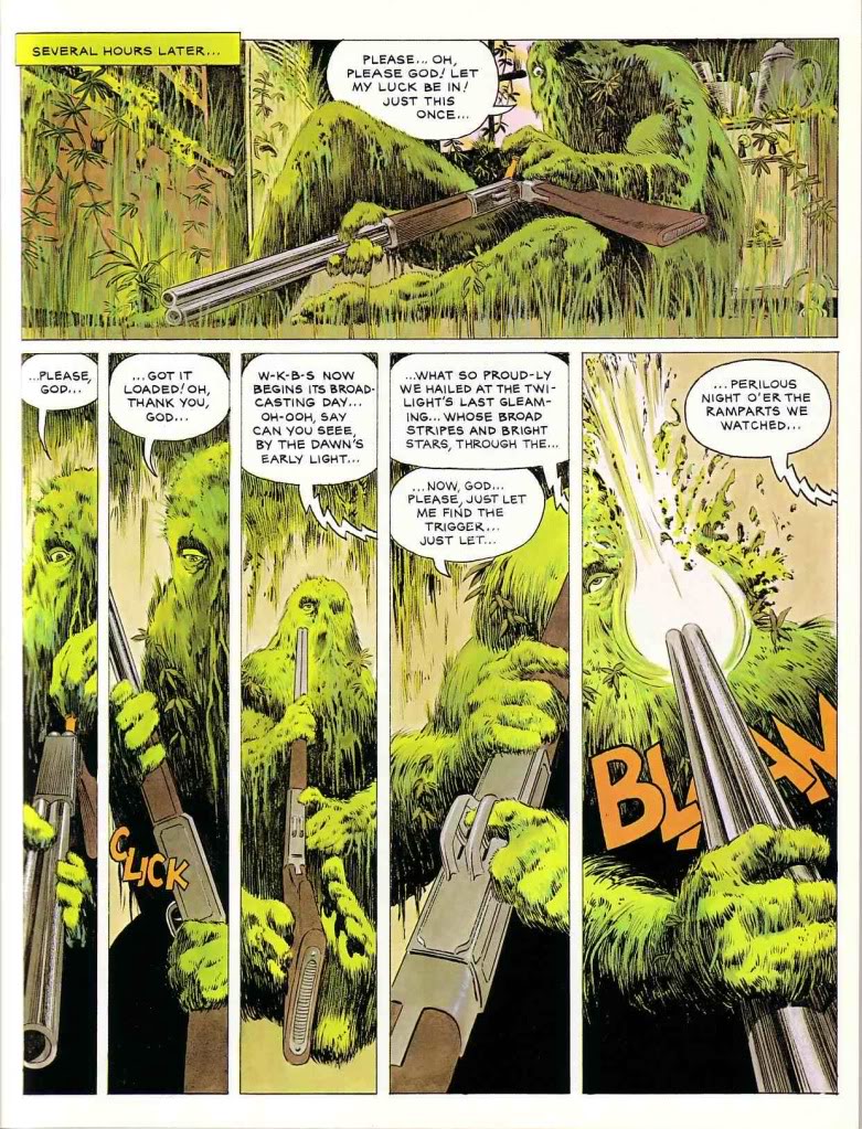 Creepshow by Stephen King and Bernie Wrightson - I don& #39;t know what happened but the writing in here is really lackluster. Everything that made the movie great just falls flat in here because of the poor writing. Wrightson& #39;s art is amazing though.