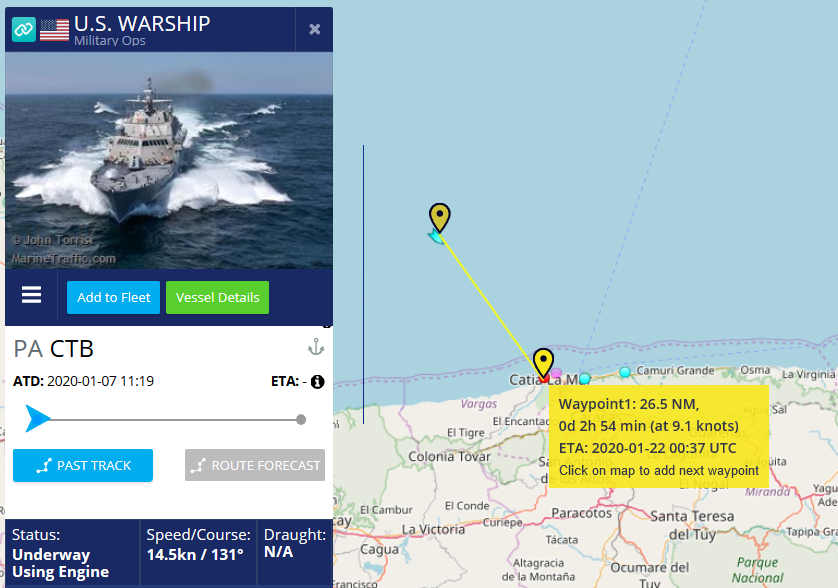 Only 26.5 KM from Caracas. Just in international waters. Barely.