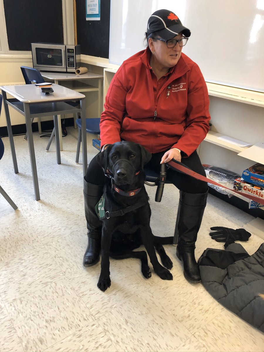 nelsonhdsb's tweet photo. @nelsonhdsb @DaignaultMr @HaltonDSB the Red Cross therapy dogs were back again at Nelson! They were amazing. Last chance to
de-stress tomorrow with the pups in room 101 @redcrosscanada #nelson #barkbreak https://t.co/wEsjsyUQkX