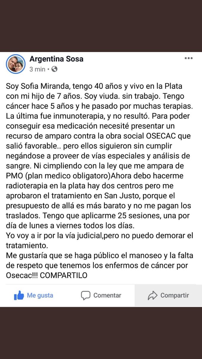 omarrulli's tweet image. Algunos conocían a Cesar, otros no, pero les pido que se conozca este caso para que personas como Sofía no sufran mas este manoseo de parte de las Obras Sociales.