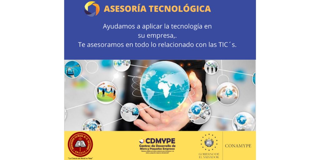 Te brindamos asesoría especializada en el uso de las tic’s.

#tecnología #asesoría #empresarios #CDMYPE