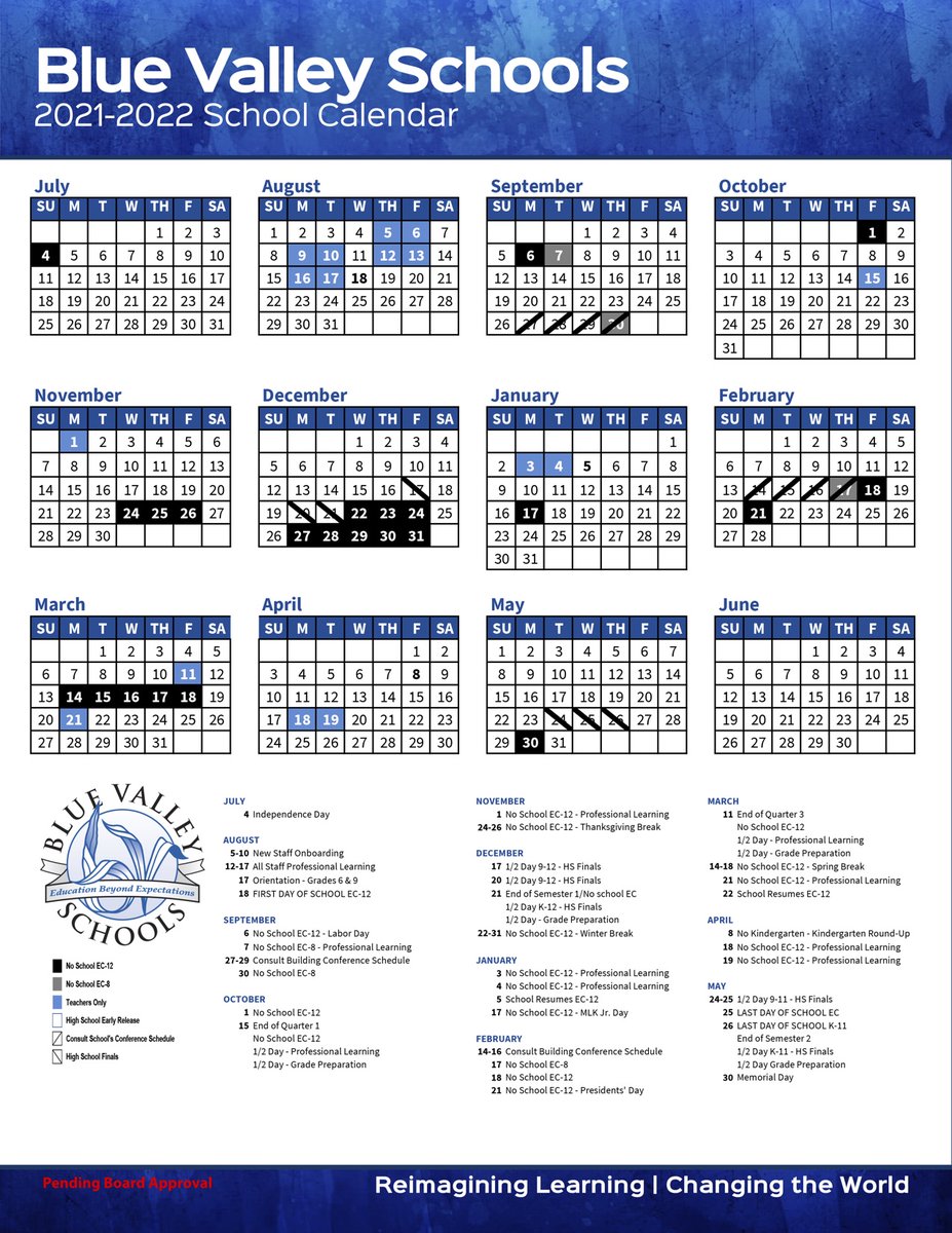 district 25 calendar 2021 2022 Blue Valley Schools On Twitter Proposed 2021 22 School Year Calendar Presented To Boe For Review Before February Vote View Proposed Calendar On The District Website And Email Comments To Bvinfo Bluevalleyk12 Org Https T Co Ryjm9jorca Https T district 25 calendar 2021 2022