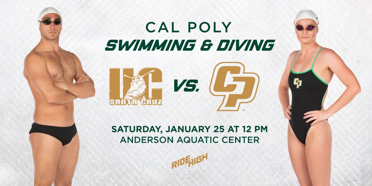CPSwimDive's tweet photo. The Mustangs are back in the pool this Saturday at noon to take on UC Santa Cruz on Senior Day! Admission is FREE, so don't miss it! #RideHigh https://t.co/RYPXKVF9eK