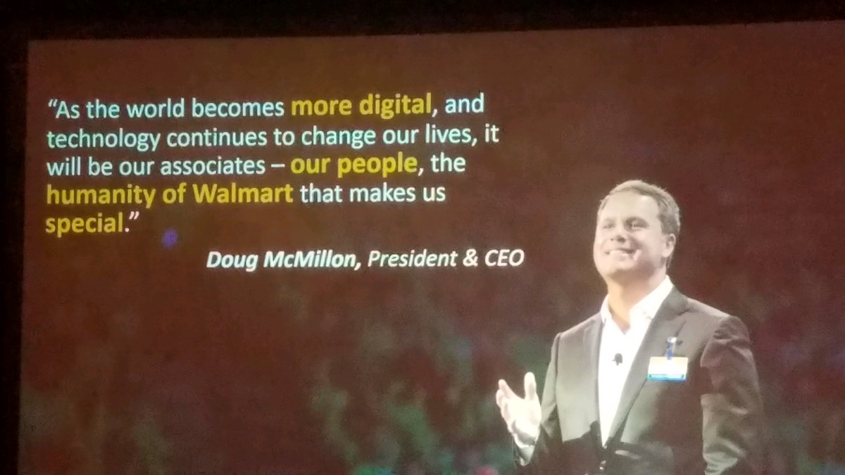 LDSConsulting's tweet photo. Greg Smith &amp; Chris Glover of @Walmart presenting a case study at @OPEXWeek on "Building Brick and Mortar resilience in the age of ecommerce". Walmart's transformation strategy hinges on empowering their workforce. #OPEXWeek https://t.co/6wzBZJflgA