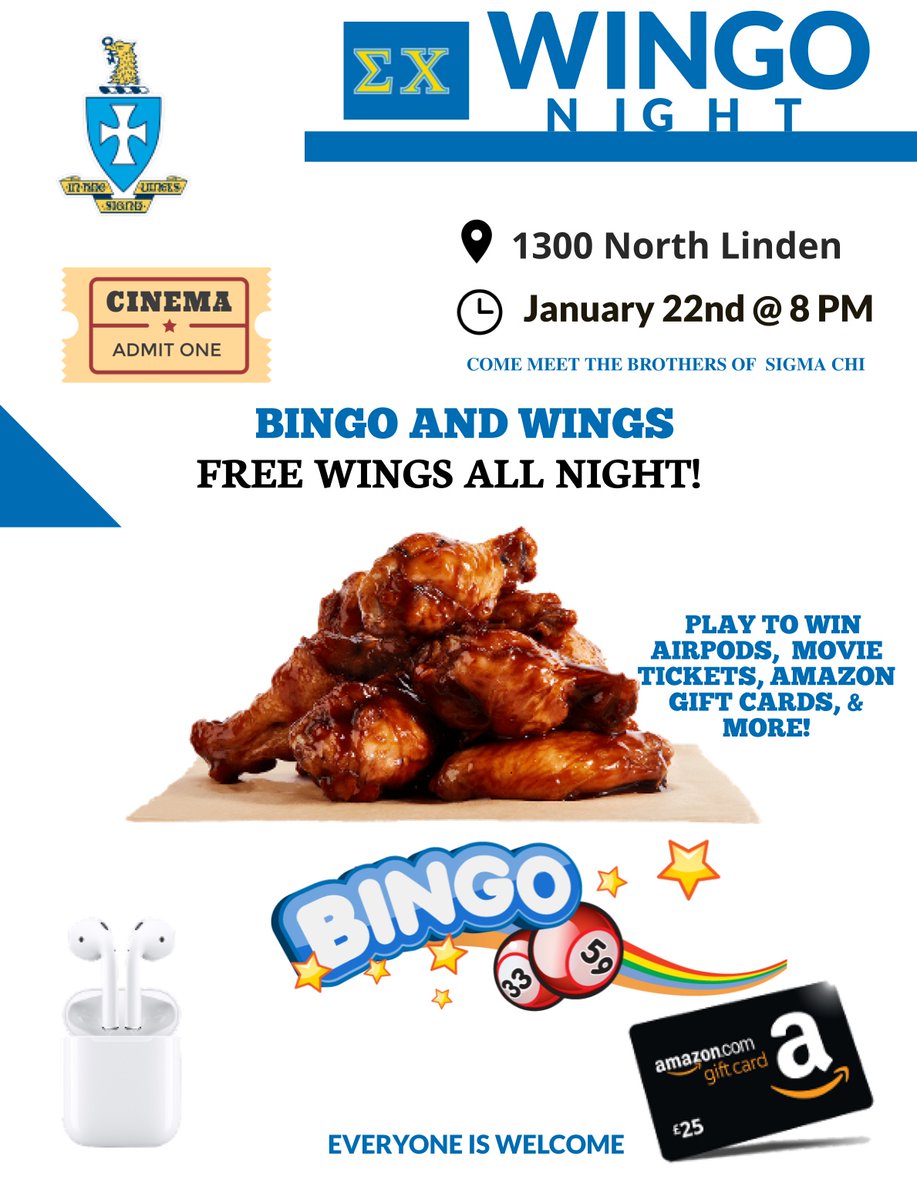 ISU_SigmaChi's tweet photo. 700+ Wings &amp; Tons of Prizes! 
Don't miss out! https://t.co/cRIA1lWeIH