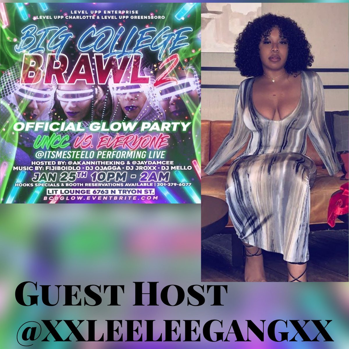AkanniTheKing's tweet image. BIG COLLEGE BRAWL ‼️
#BCBGlowEdition 

350+ Tickets Sold 🤦🏾‍♂️
#UNCC vs Everybody 

✅ Glow Paint , Glow Sticks, Glow Lights And More ‼️

Come Party With The Hottest Marketing Team In Charlotte #LevelUppEnt 

BCBGlow.Eventbrite.Com