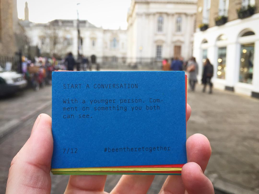 #beentheretogether is a single-player game that challenges you to step out of your comfort zone and get to know people and spaces in your city: bit.ly/2TV7wA3