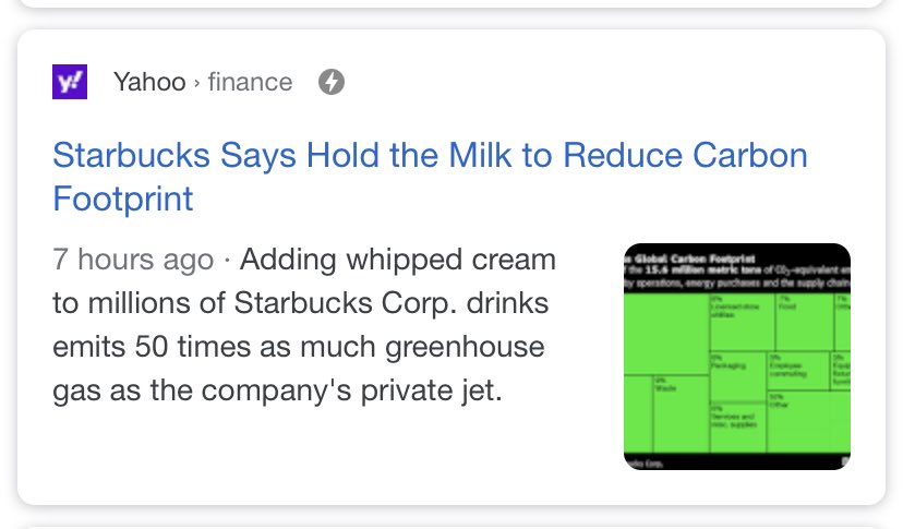 jsreinecker's tweet image. *starbucks corporate meeting*

Boss: So we need to reduce our carbon footprint, what do we sell a lot of that is hard on the environment?

Other boss: Well sir, coffee is grown in deforested rainforest and then shipped thousands of miles to consumers...

Boss: I know! Milk!