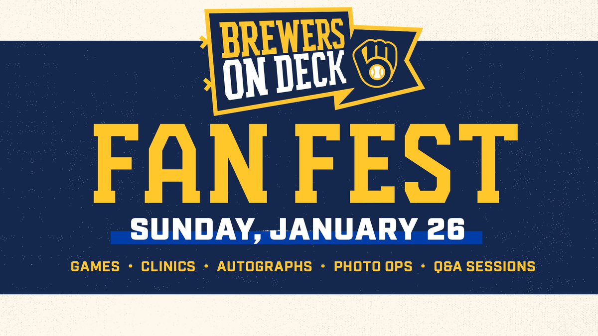 Brewers's tweet photo. The schedule and attendee list for #BrewersOnDeck is here! 𝗥𝗘𝗧𝗪𝗘𝗘𝗧 for a chance to win if you didn't get tickets before they sold out! 

More Info: https://t.co/TxqcE2DmI7 https://t.co/aLD9XGqDPk