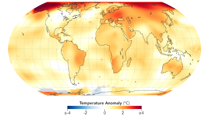 firescapefps's tweet photo. #2019 was the second #warmest year since recording began in 1880. In addition, the past 5 years have been the warmest ever. It's no surprise to see this with the record #temperatures and #bushfires in #Australia. Image: #NASA
#climatechange #NOAA #globalwarming #EarthObservatory https://t.co/DHRxplapI0