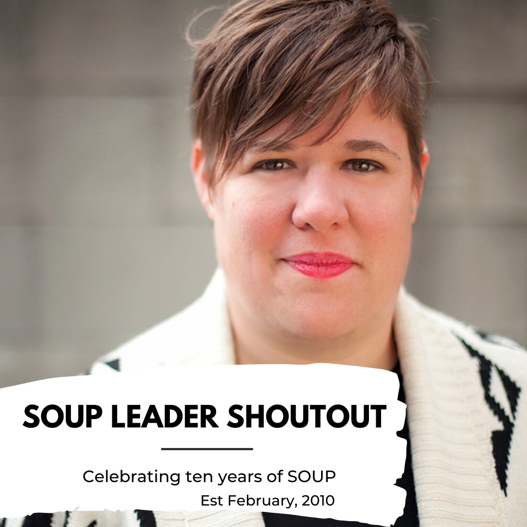 DetroitSOUP's tweet photo. As a part of the #10YearsofSoup series we'll be focusing on the many leaders of SOUP. Amy Kaherl is the founder of SOUP and has pushed innovation and community impact since 2010. Learn more about how Detroit SOUP started at https://t.co/Et5ZI3desS. https://t.co/FhkwnmyYdS