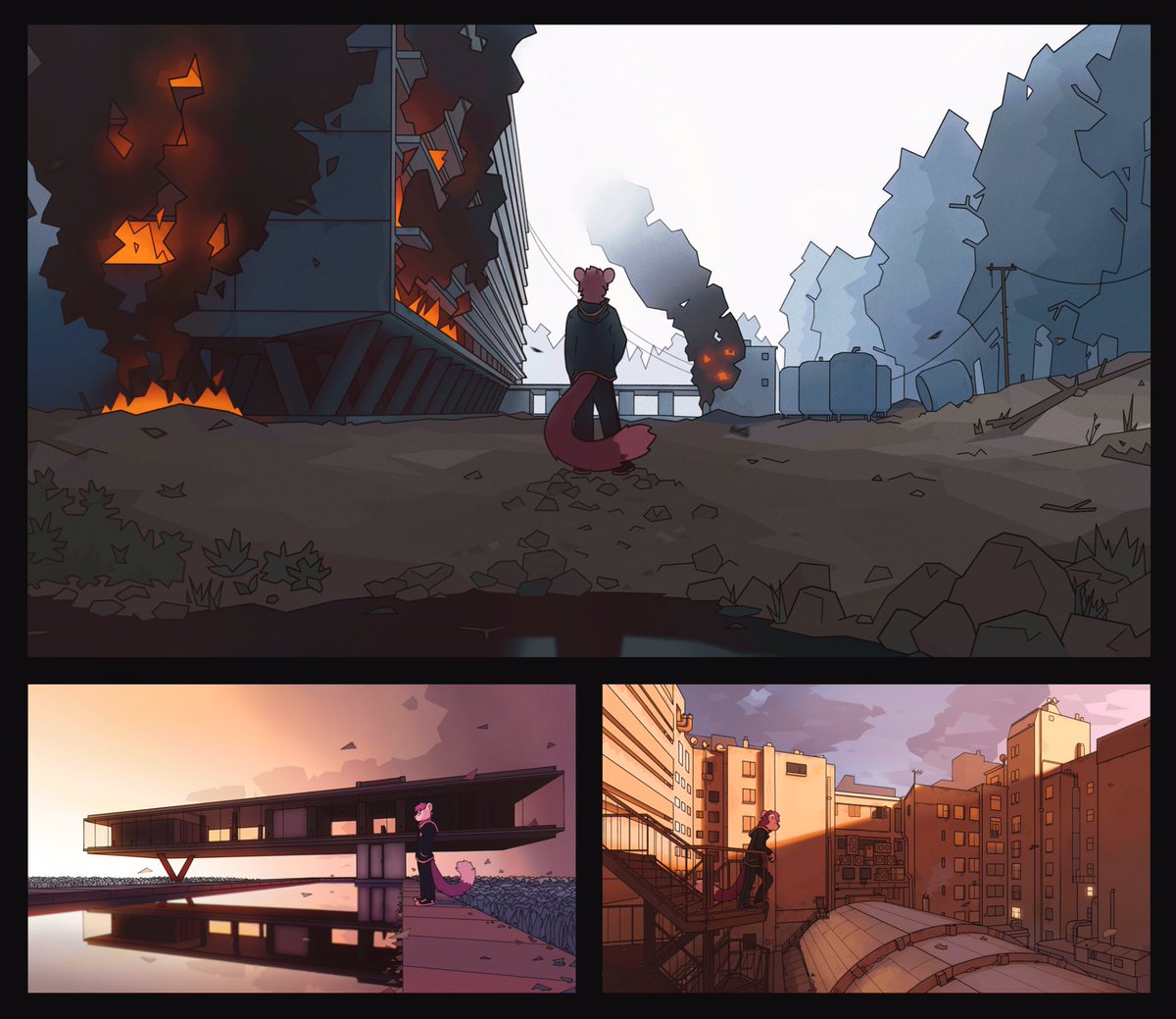 Commission for <a href="/furatron/">m0d3m m4r73n</a>! Finally finished the third one in this little trilogy. Tons of fun to work on