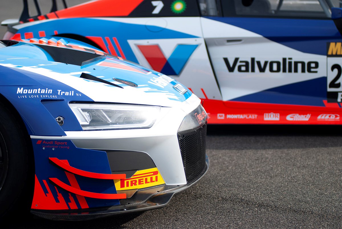 Bathurst12hour's tweet photo. You're not going to miss the @AudiValvoline entries this year!

#B12hr #IntGTC https://t.co/eZv4MPYE25