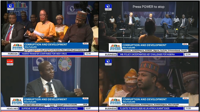 aneejnigeria's tweet photo. #DevTalksNG At the Development Dialogue organised by @channelstv, ANEEJ ED, @Ugolor was among panelist to discuss issues of Corruption and Development – Realities and Opportunities in Nigeria. @UNDPNigeria @returningassets @DFIDNigeria @UNODC @NGRPresident @ProfOsinbajo @HUPcct https://t.co/qQKcix2pSc