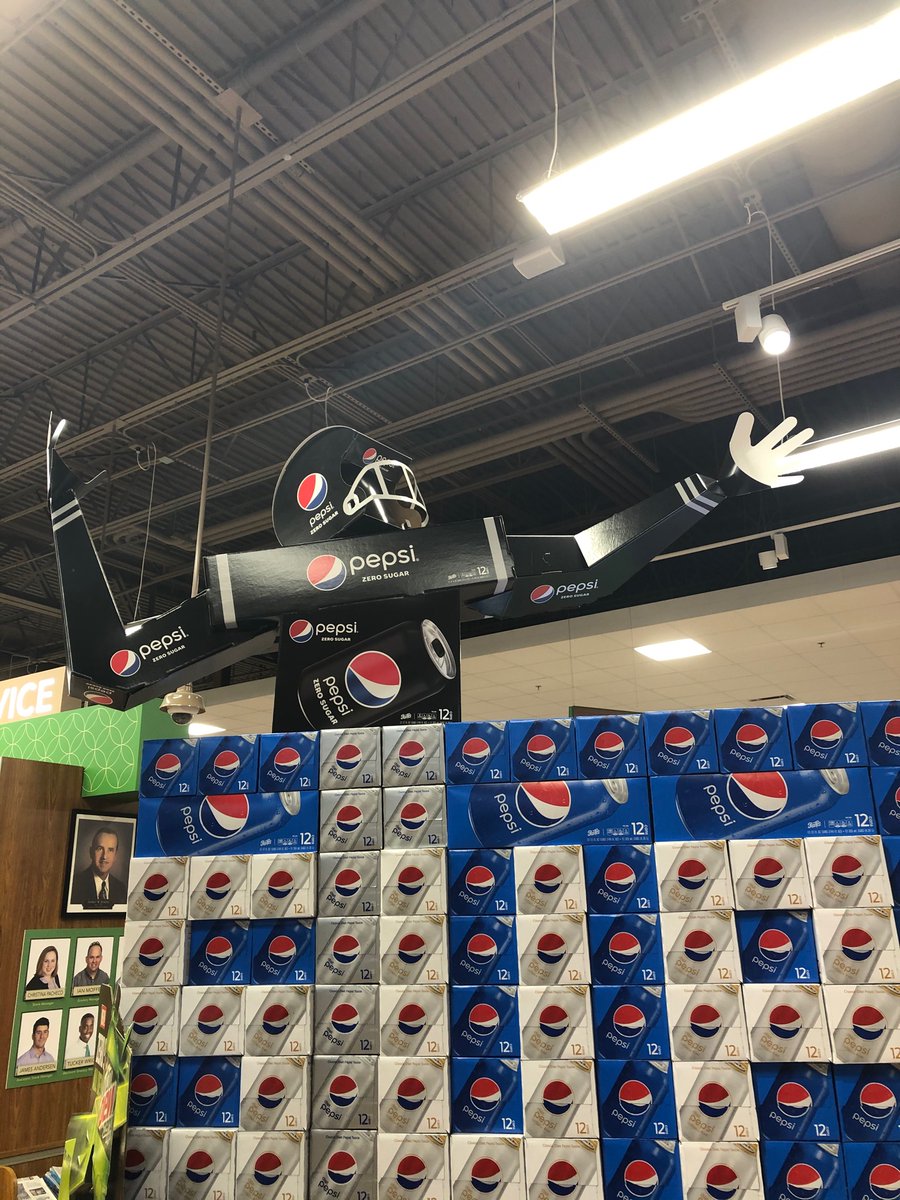Pepsi display over here looking like it just RKO’d the Coca Cola display #rkoouttanowhere #pepsi #Publix