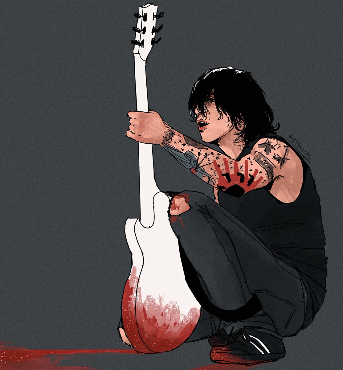 Frank Iero and sparkly blood anyone? 