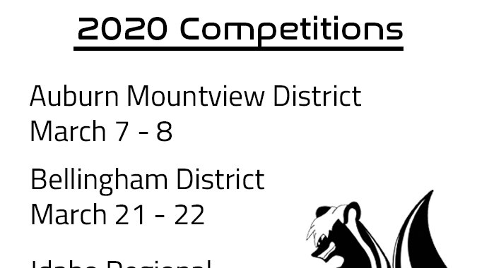 Mark your calendars and come out to support the Skunks! If you can't be there, visit thebluealliance.com for a link to the livestream. Be sure to follow us on Facebook and Instagram!

#skunkworks1983 #firstwa #infiniterecharge #firstrobotics #omgrobots #skunkfamily