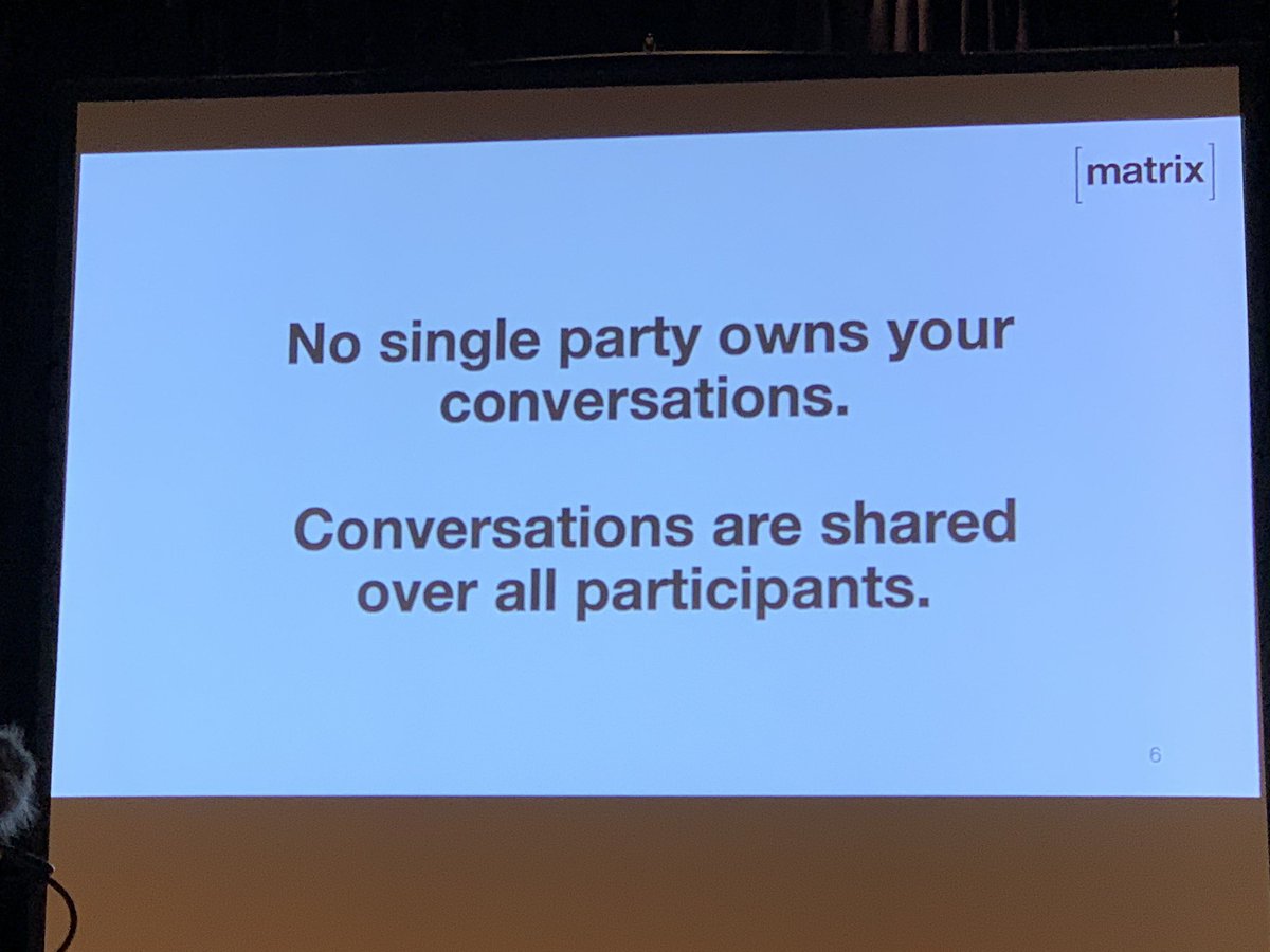 No single party owns your conversations. Conversations are shared over all participants.