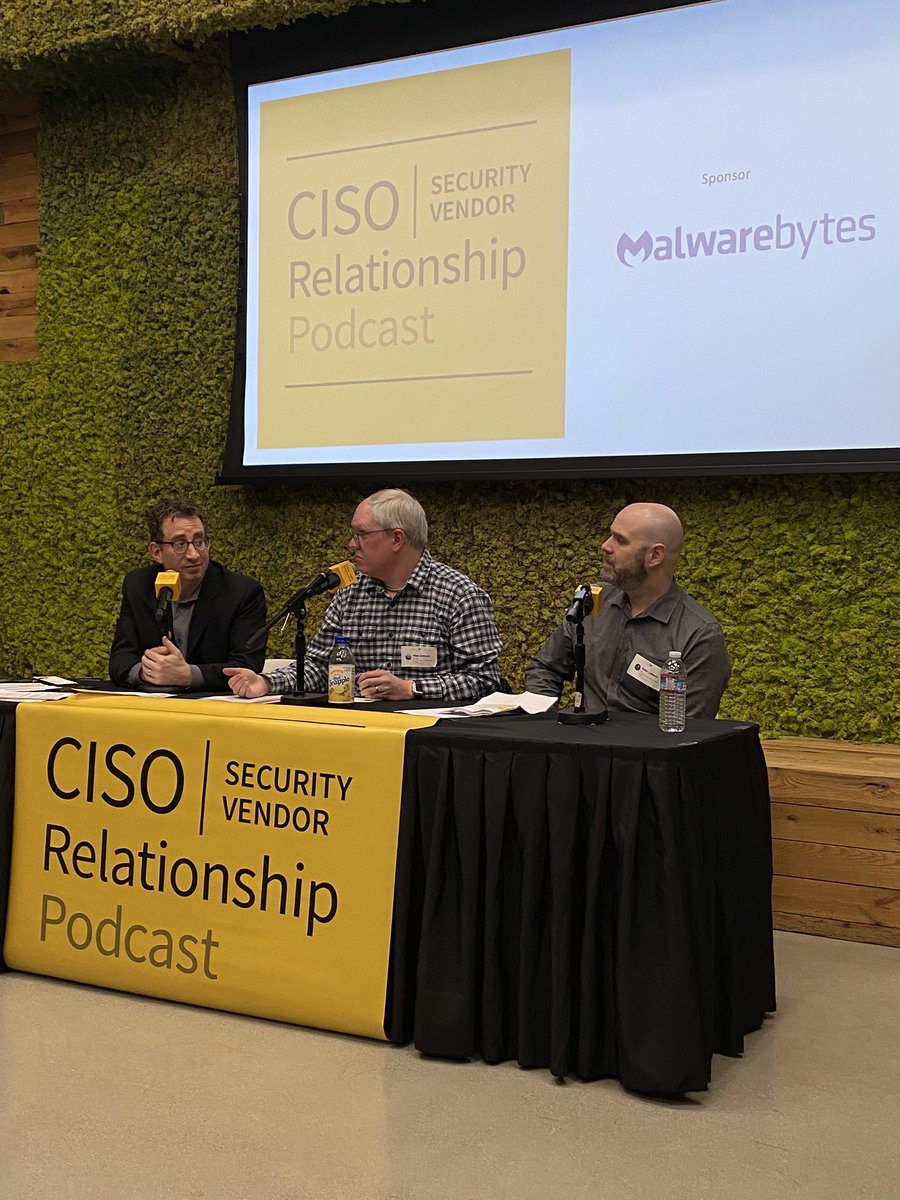 idjohn's tweet photo. Great turnout and conversations tonight @Malwarebytes as @edwardfrye &amp; @MikeSkurko finish up @SV_ISSA chapter biz #ISSA and hand off the mics 🎤🎤🎤 to @dspark &amp; CISOs @LiebertPeter and Mike Johnson (co-host) for live recording of #CISOSeries Podcast 👍😎#2020 #alwaysLearning 👇 https://t.co/RvrGs9YOxY