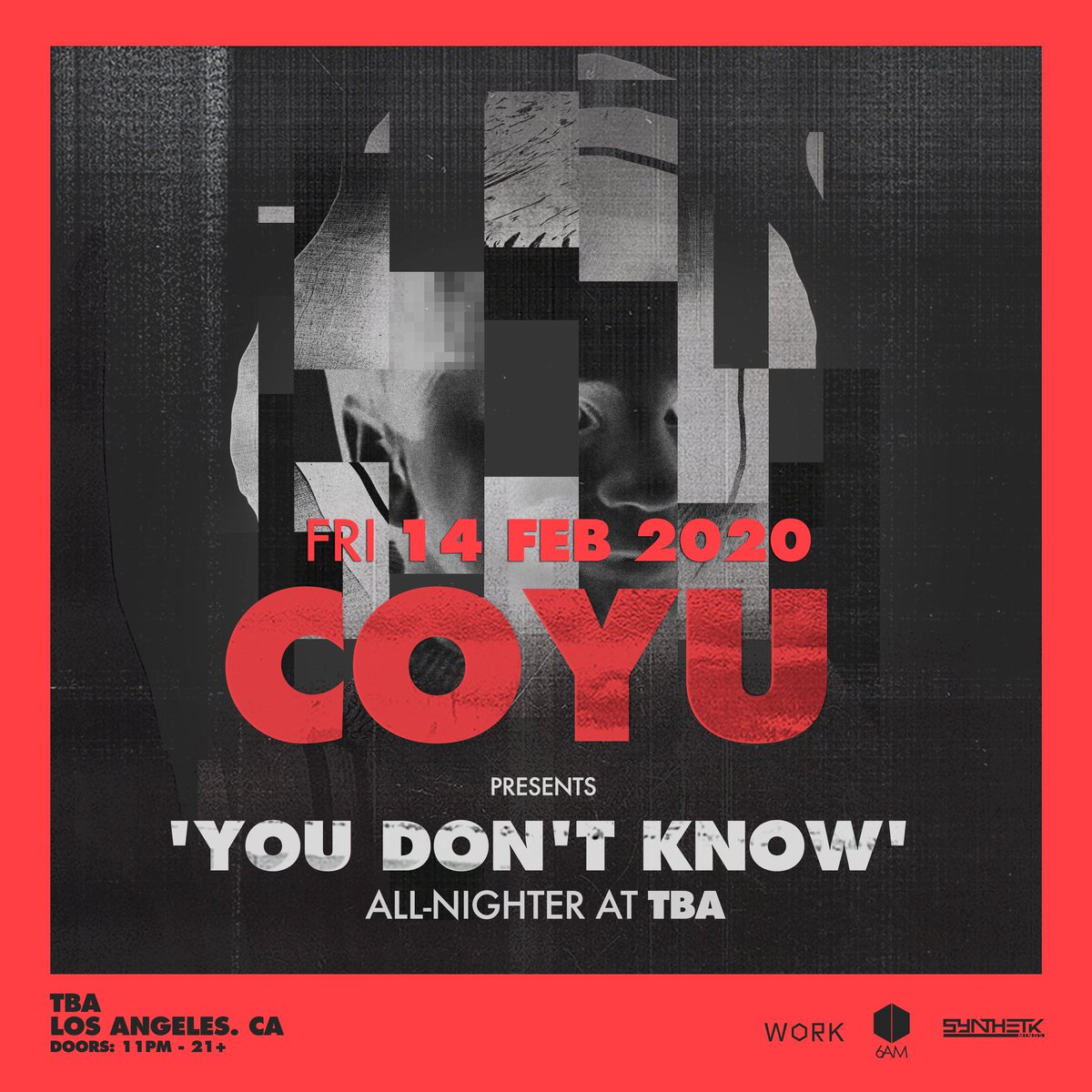 Attention Techno &amp; Kitty Lovers 😻 

Join us on Valentine's night for an All Night Long set from <a href="/suaramusic/">Suara</a> boss <a href="/coyumusic/">Coyu</a>!

We will be using a new space for this night. DM us for the link!