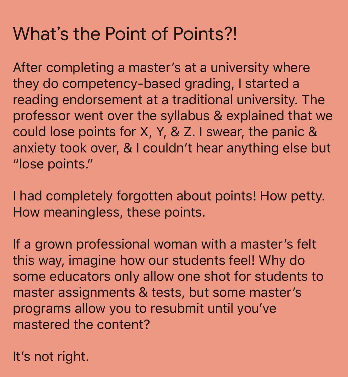 DanyMacEdu's tweet photo. I’m on one tonight 🎤 👇🏼 #standardbasedgrading #competencybasedgrading #letthechildrenlearn https://t.co/othFPeqFBB