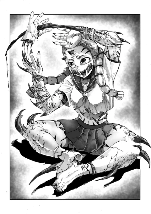 らくがき
食人族のJKと甲殻類JK 