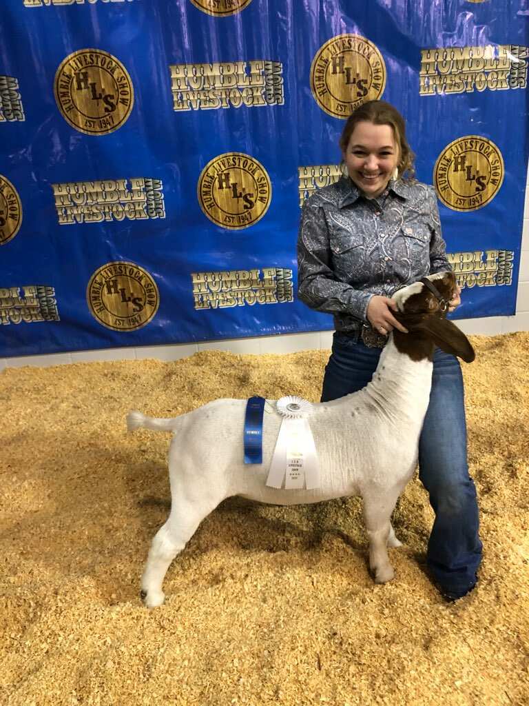 Way to go Ruthie with Noodle for placing 3rd place with her goat!