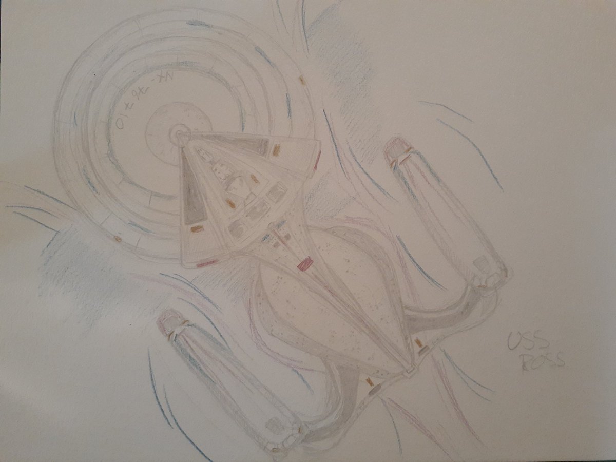 Light sketch of the U.S.S. Ross.