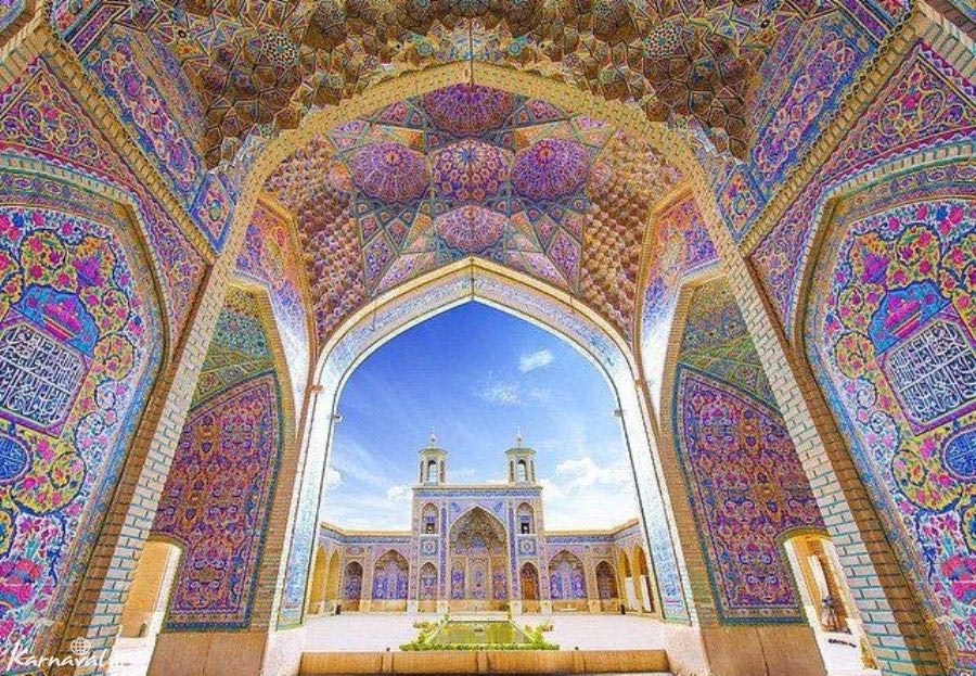 For this evening's cultural heritage site it is the Nasir-ol-molk Mosque, also known as the Pink Mosque, a simply stunning Mosque in Shiraz, Iran. Construction began in 1876 during the Qajar dynasty. It is a breathtaking building!