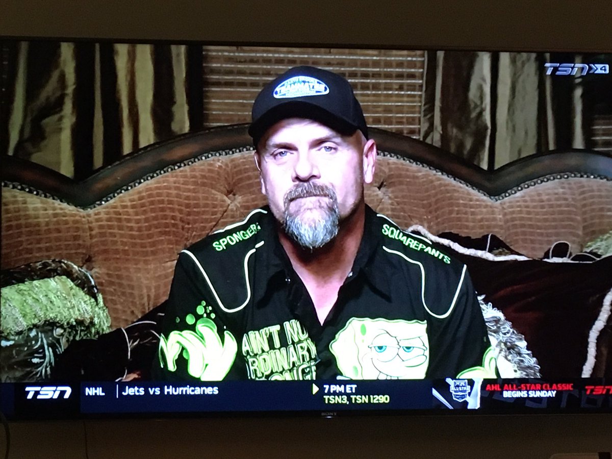 AdamPaish's tweet photo. What's more legendary: 1st Canadian position player in Cooperstown or rocking a Spongebob shirt for your @TSN_Sports interview? #LarryWalker #LarryLegend https://t.co/N5JRbh1CBp