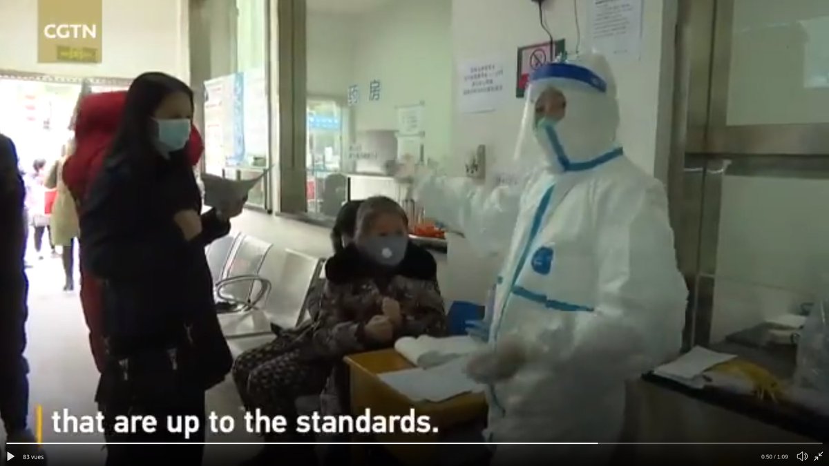  #Chine La vidéo précédente présente l'équipement du personnel ( 1&2), comme une autre vidéo qui, justement présentait un centre similaire à  #Wuhan (le même ?) et publiée le 20 janvier ( 3&4). #vCoV2019  #China  #Pneumonia  #OSINT