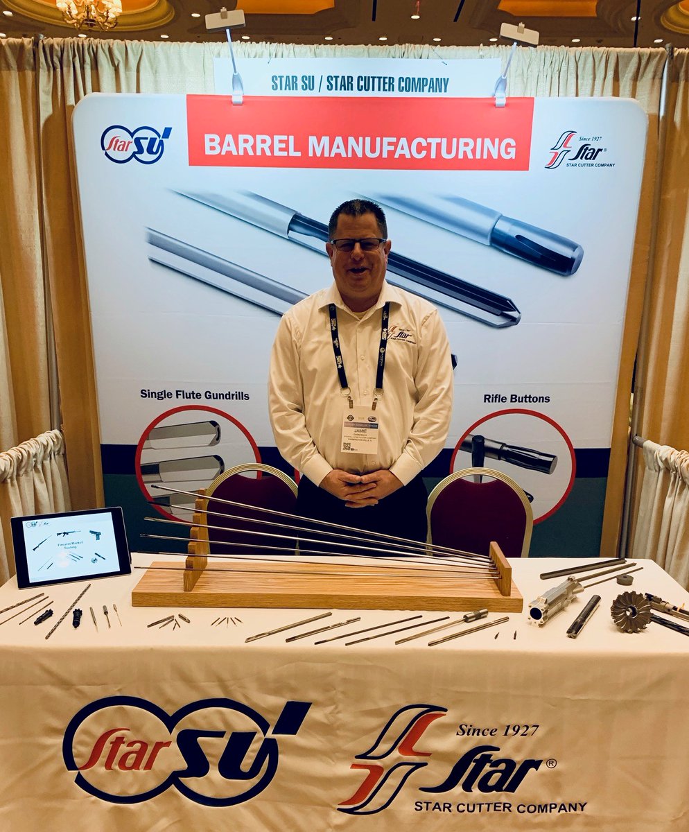 StarSUllc's tweet photo. Great traffic as #shotshow2020 kicks off with the 4th Annual SHOT Week Supplier Showcase. Star SU / Star Cutter Company booth 51535.
#barrelmanufacturing #gundrills #pullreamers #riflebuttons #deepholetwistdrills #SRTreamers #PCDtooling #firearms #SHOTShow SHOT Show https://t.co/rJOxDOHdOx
