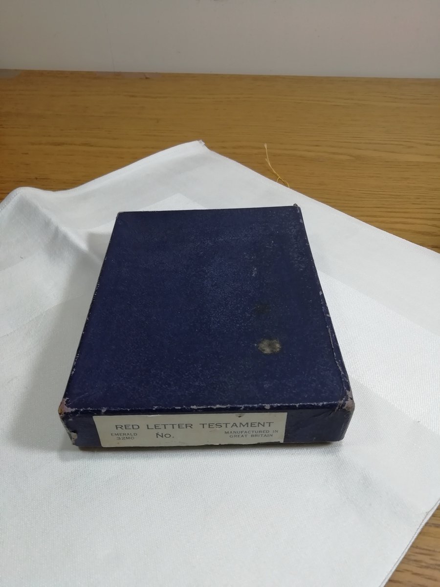 Excited to share the latest addition to my #etsy shop: Vintage Red Letter Testament bible. Original box. Circa 1195. Found by the Lemon Dog etsy.me/2uiLso2 #booksandzines #book #blue #redletterbible #bible #vintagebible #collectablebook #madegreatbritain #colle
