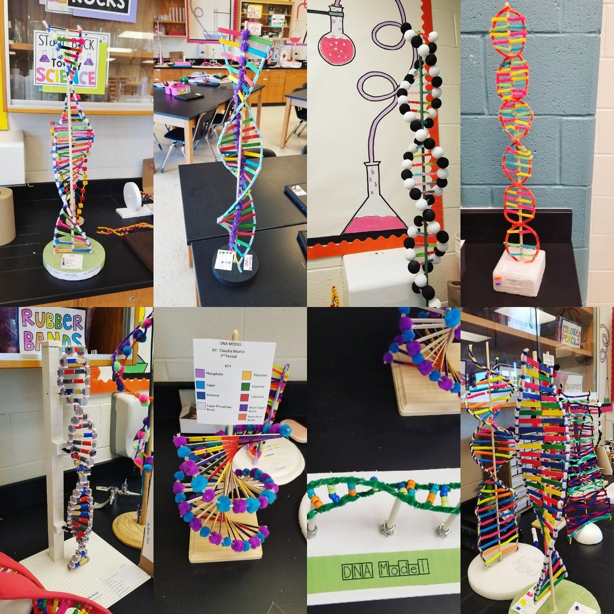 TheSuperFabLab's tweet photo. Student DNA models are here! #iteachscience #superfablab #thisiswhatascientistlookslike #thisishowiteach #education #teaching #TEACHers #iteach https://t.co/5Zsys4tfJ4