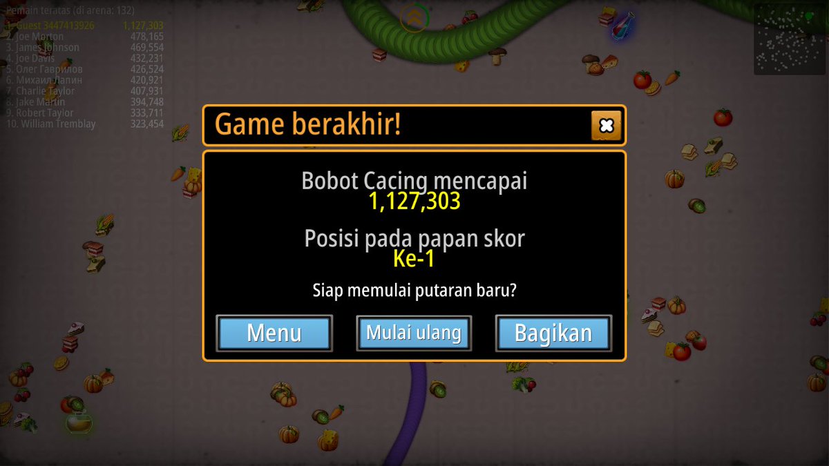 Buat kalian yang main game ini. Kalian pasti tau rasanya berjuang, orang lain yang menikmati hasilnya. 

#Cacing #tweetreceh #tweetpertamaku #ambyarrrr #WormsZone