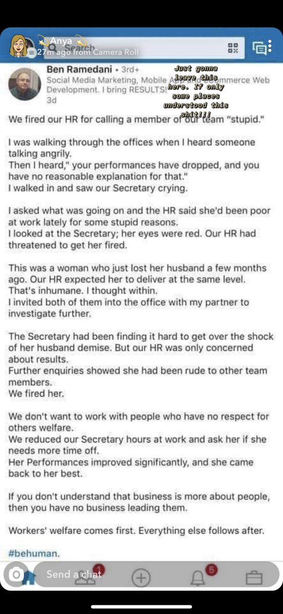 DonnaDeimler's tweet photo. My daughter posted this on her snap story. She is such an amazing daughter. I’ve raised her to understand sympathy,empathy and how to be a good person. This is how she manages her employees and I could not be more proud. #20yearoldbosslady #amazingyoungwoman #valuesandmorals https://t.co/FAxuoUkFE7