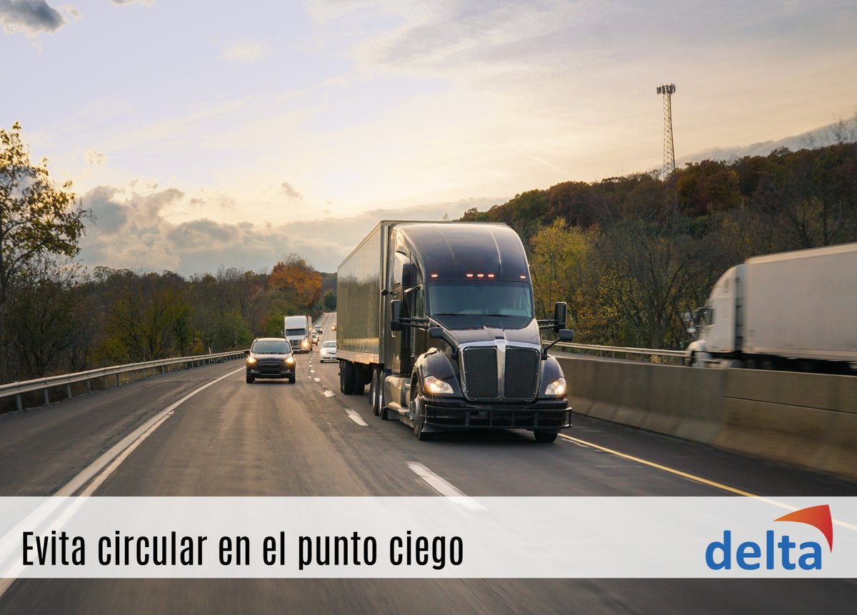 PetroleosDelta's tweet photo. Cuando vayas a rebasar un carro, procura no ubicarte en el punto ciego del otro automovilista. #ConsejoDelta #DeltaTips https://t.co/L7eH6Soy7A