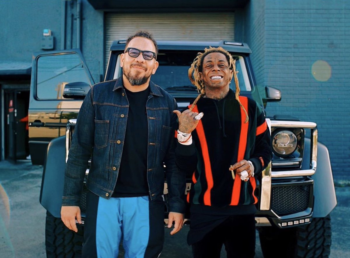 youngmoney's tweet photo. New #CarTest with @elliottwilson ft. @liltunechi coming soon to @tidal 💨 

📸 @ShulaTheDON https://t.co/Gsv1mKdowM