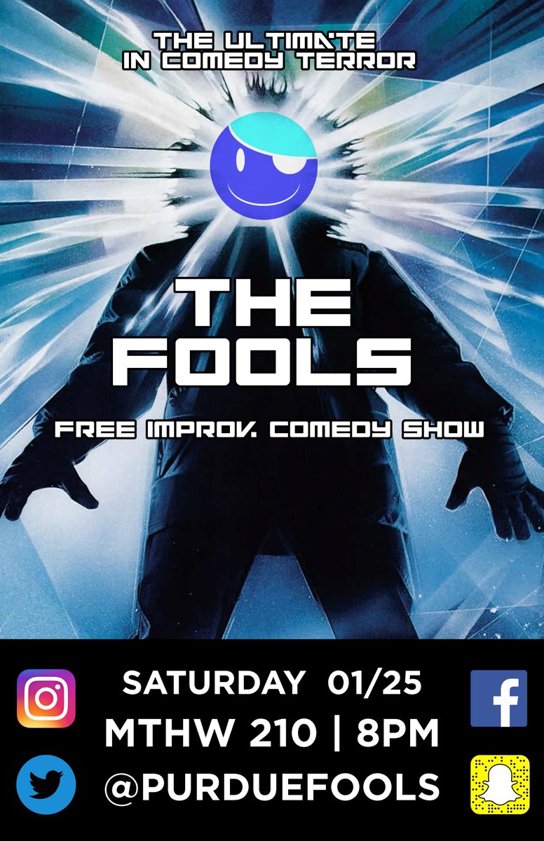 purduefools's tweet photo. LADIES AND GENTS, IT'S TIME ONCE MORE

From the depths, what comes this way?? It's none other than the Ship of Fools FREE Improv comedy show! Don't miss our first show of the new year this Saturday, January 25th in MTHW 210 @ 8PM! https://t.co/Rs64d0JYDe