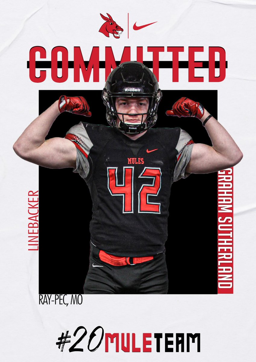 GrahamS19783544's tweet photo. Excited to be a mule!! Thank you to everyone involved in this process! And especially @coach_rcampbell. #committed 🏈🐴❤️🖤❤️🖤 https://t.co/V1Aml9r2aY