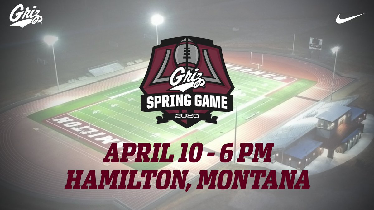 MontanaGrizFB's tweet photo. Mark those calendars #GrizNation... the 2020 #GrizSpringGame is headed south to Hamilton!
📰➡️ https://t.co/Im7ba1wWAl
#GoGriz #UpWithMontana https://t.co/0Z1RZk5yUw