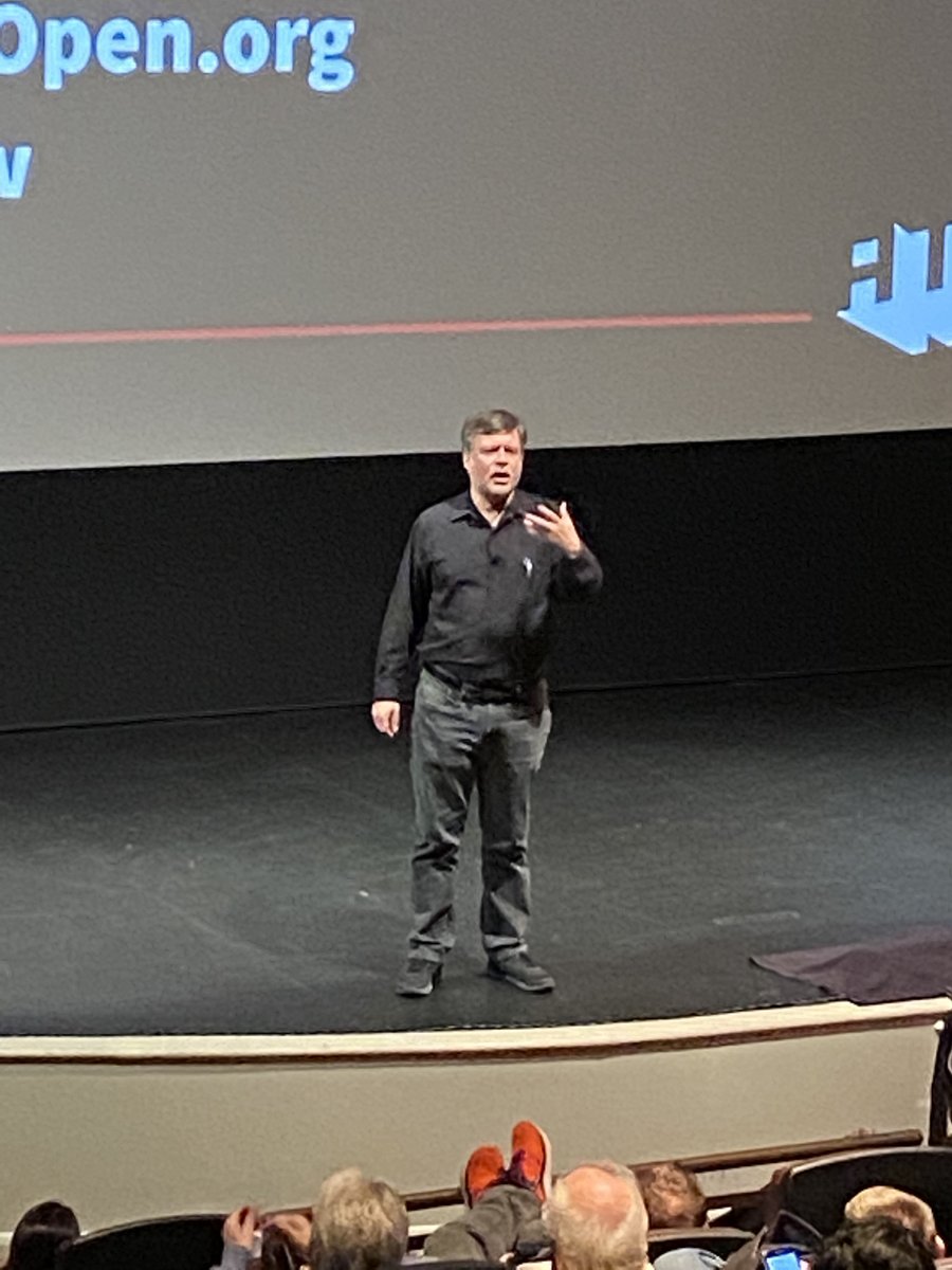DesignHammer's tweet photo. Andy Hunt, author of the Pragmatic Programmer, The Agile Manifesto and more sharing at @AllThingsOpen @CarolinaDurham We are proud to be part of the open source community and look forward to greater involvement in this ecosystem. #ato #opensource #durham #triangletech https://t.co/wwnIel9B7a